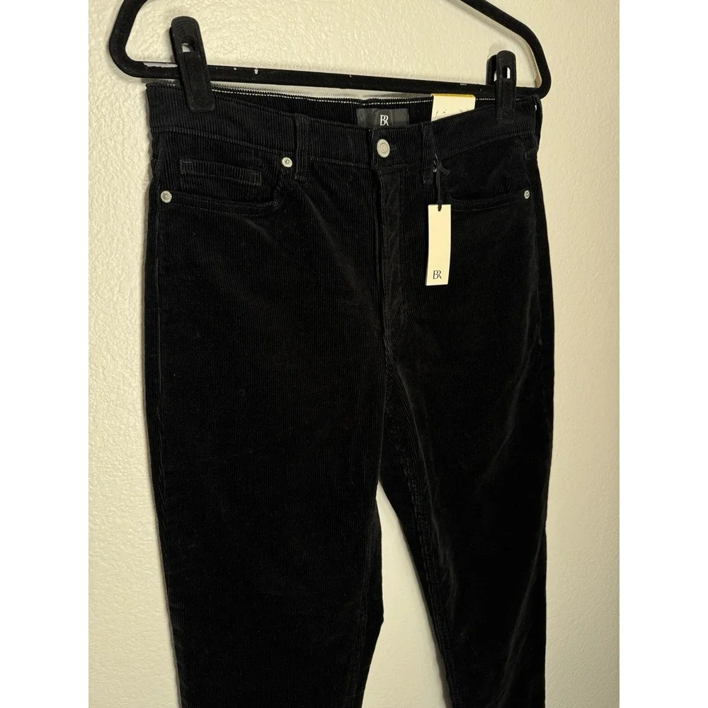 Banana Republic Women's Sz 29 Black High‎ Rise Straight Fit  Corduroy NWT